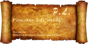 Pinczker László névjegykártya
